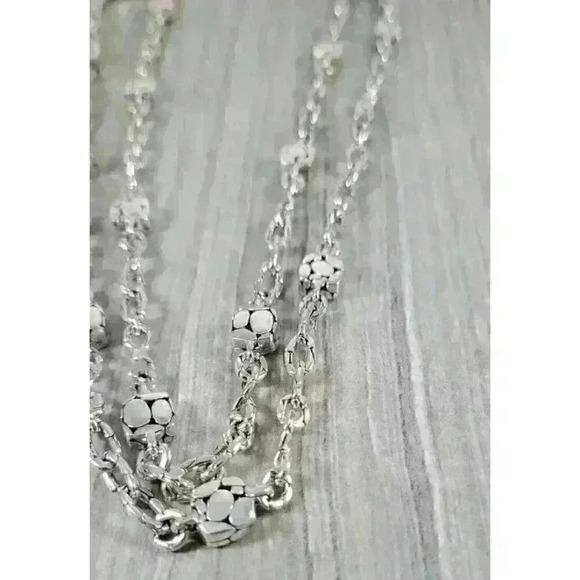 John Hardy Sterling Silver Heritage Kali Station Necklace 45" - Picture 9 of 15